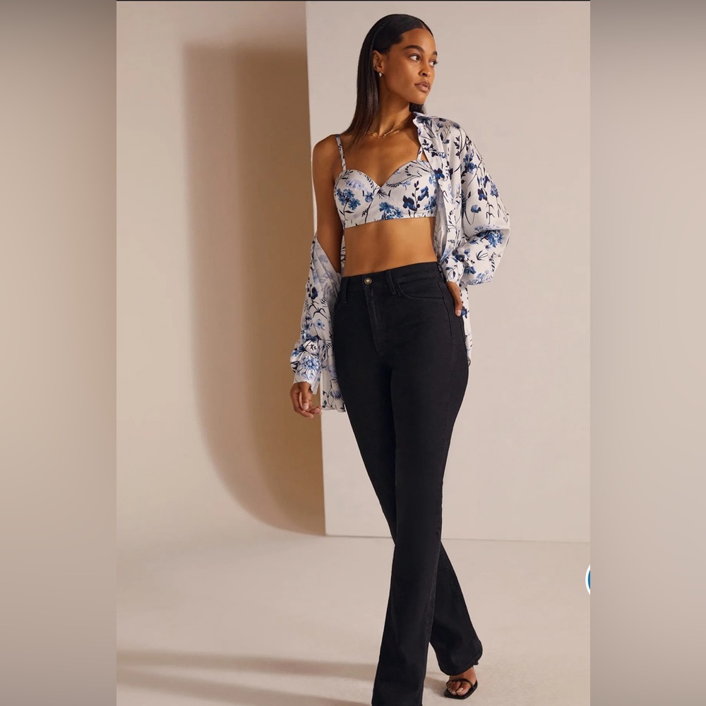 Favorite Daughter The Ex-Boyfriend Bra in Blue & White Multi Floral,M,$128